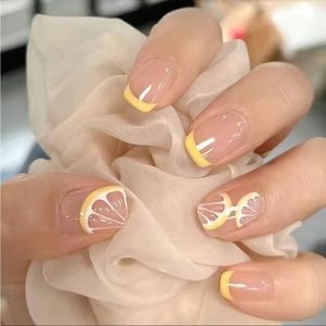 Sweet Citrus - Nail Junkie - full artificial nail set